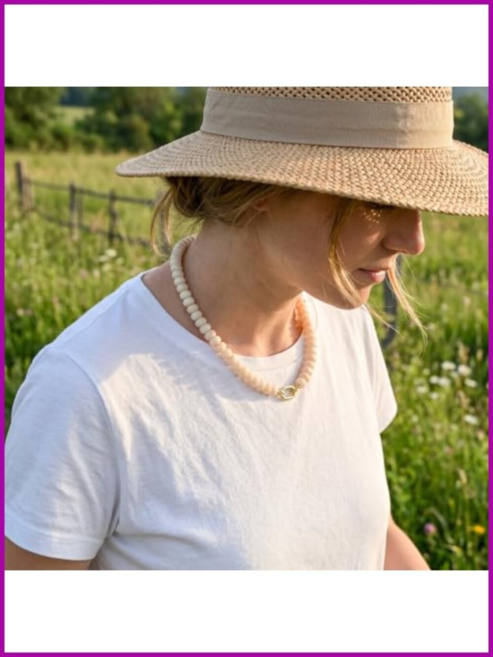 Beaded Gemstone Choker Necklace Handmade Natural Stone Boho Layering Jewelry - Picture 2 of 6